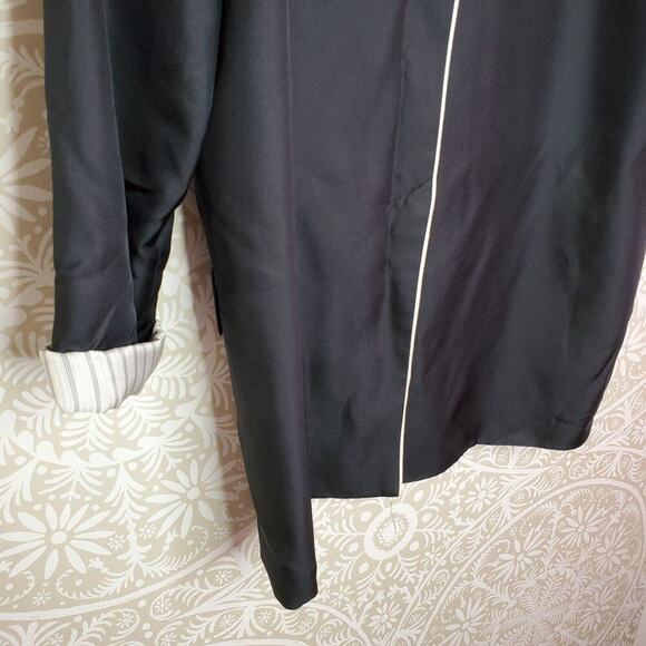 Rag + Bone Gabrielle Silk Jet Black Blazer 0 - Picture 8 of 8